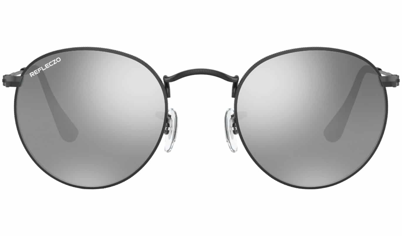 Round Grey Mirrored